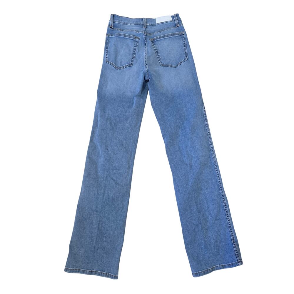 Re/Done Vintage Wash Straight Leg Jeans Light Blue Denim Size 26 - Picture 2 of 5